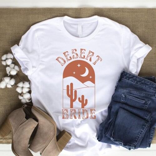 Women T-shirt Desert Bachelorette Print Harajuku Top Casual Ladies Basic O-collar Short Sleeved Women T-shirt Girl,Drop Ship