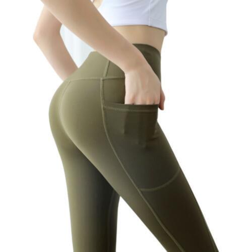 Pitidrogo Womens High Waist Yoga Pants with Pockets, Tummy Control, Workout Pants 4 Way Stretch Yoga Leggings with Pockets KL5
