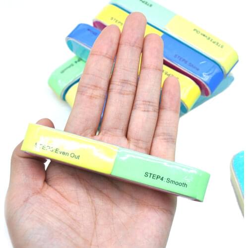 10 Pcs/Lot Coloful Nail Buffer Block Sponge File Manicure Pedicure Sanding Buffing Surface 6 Side Nails Files DIY Nail Care Tool