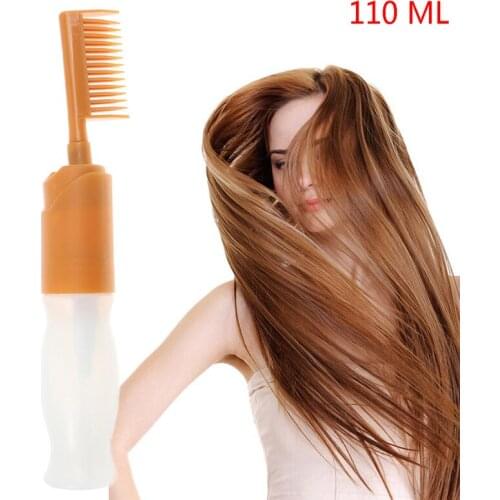 110ML Hair Dye Refillable Bottle Applicator Comb Dispensing Salon Hair Coloring Hairdressing Styling Tool