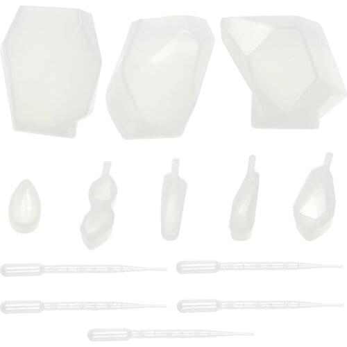 13pcs DIY Silicone Mold Tool Set Handmade Jewelry Pendant Earrings Necklace Resin Molds