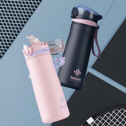 450ml High Quality Stainless Steel Thermos Mug With Straw Portable Sport Vacuum Flask Travel Thermal Bottle Nice Gifts