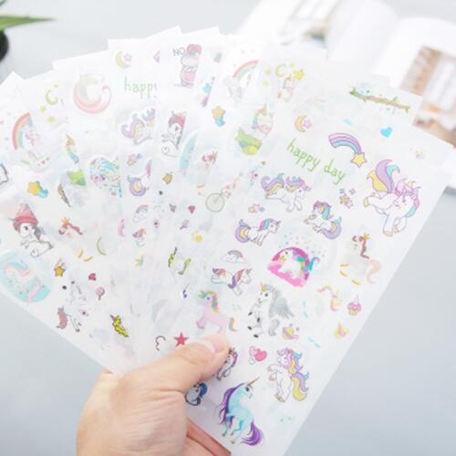 6PCS Unicorn Flamingos Party Sticker Wedding Decoration Unicorn Birthday Party Decorations Kids Baby Shower Event Party Supplies