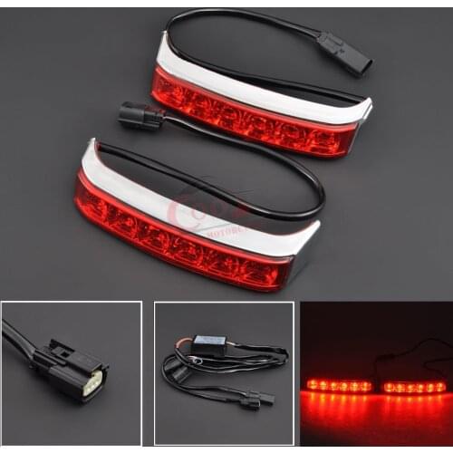 Motorcycle Accessories For Harley Touring Road King FLHR 2014-19 Saddlebag Red Lens Tail Turn Light Box Luggage Housing Run Lamp