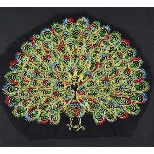 Gembling rhinestone sticker sheets luxurious phone case decor Self Adhesive Scrapbooking Sticker shoes decoration peacock