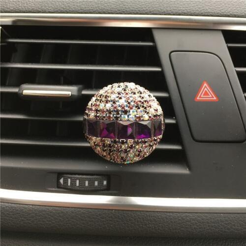 Exquisite coloured drill and ball modeling Automobile perfume accessories Ladies' car air freshener decoration
