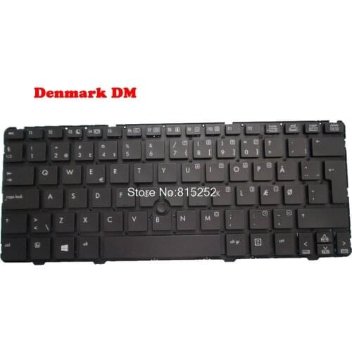 Laptop Keyboard For HP For EliteBook 2560P 2570P 700948-221 638512-221 651390-221 Denmark DM/Czech CZ/Romanian RO/Swedish SD