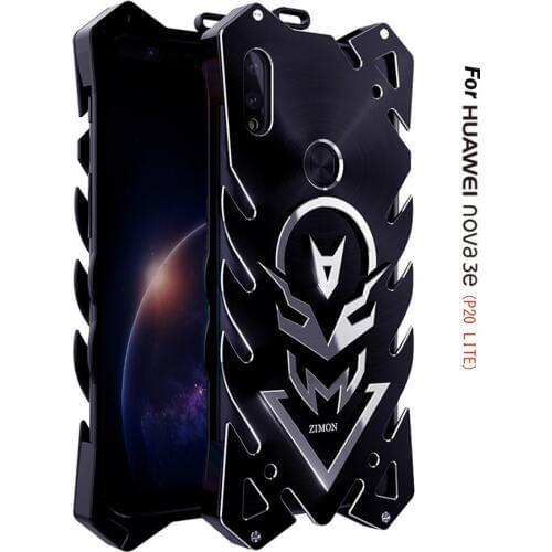 Zimon Powerful Shockproof Screw Metal case for Huawei P20 Lite Huawei nova 3e Aluminum Phone Cases For Huawei Nova 3E