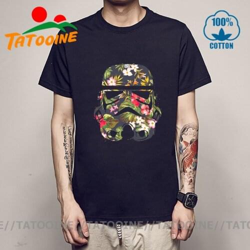 Tatooine Men T Shirts 2020 Floral Design Humor Tropical Stormtrooper T Shirt men JEDI Costume Creative Print cheap Clothes china