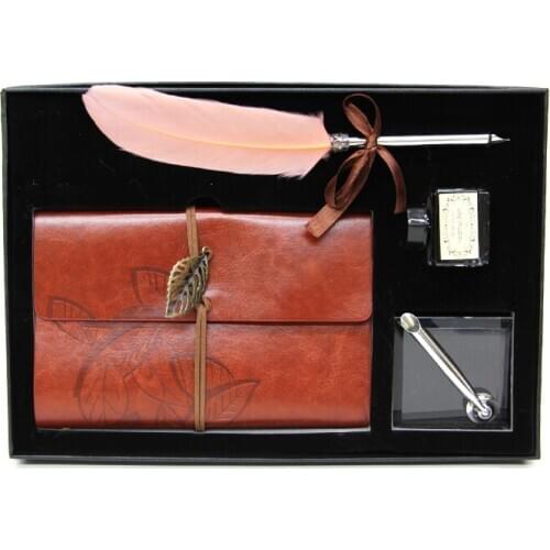 Divit Hokka Notebook and Feathered Pen Set