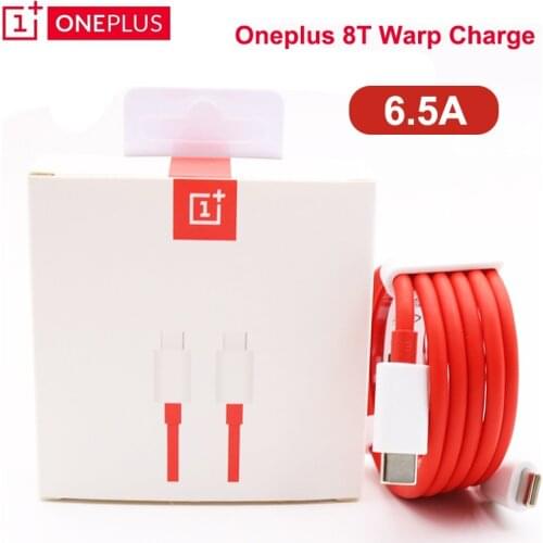 Oneplus 8T Original Warp Quick Charger Cable 6.5A PD Fast Usb Type-C 3.1 To Usb C Data Cable for One Plus 8t 8t+ 5G Type c Cable