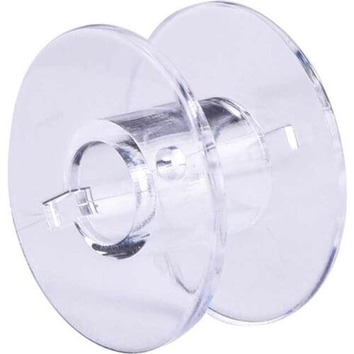 Clear Plastic 25Pcs Empty Bobbins Sewing Machine Spools with Case Storage Box for Brother Janome Singer Elna TSL1