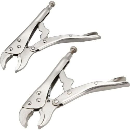 Uxcell Curved Jaw Locking Pliers Steel Nickel Plated Adjustable Pliers