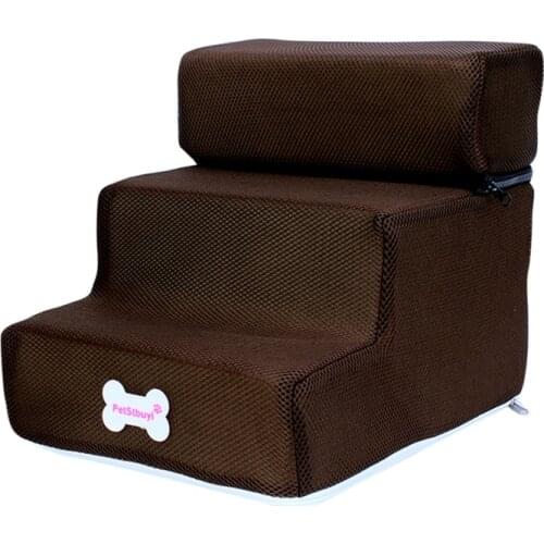 Dog Stairs Pet 3 Steps Stairs for Small Dog Cat Dog House Pet Ramp Ladder Anti-slip Removable Dogs Bed Stairs Casa De Perro