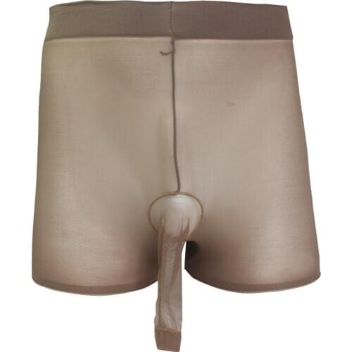 Men Unisex Stretchy Boxer Stocking Shorts Bottoms Sissy Gay Penis Pouch Pantyhose Panties Porno Underwear Women Safety Shorts