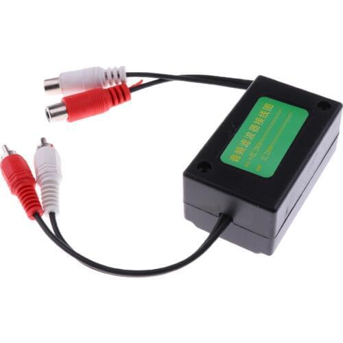 Universal Car 2 RCA to 2 RCA Stereo Ground Loop Isolator Audio Filter 2-Channel