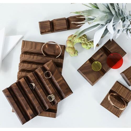 Black Walnut Ring Display Tray Jewelry Display Tray Solid Wood Ring Display Holder