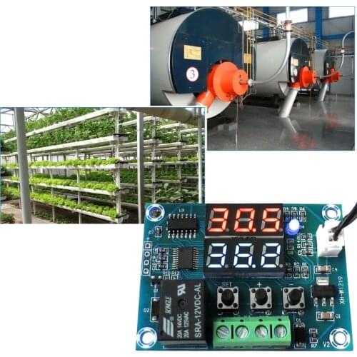 XH-W1219 Dual LED Display Thermostat Temperature Controller Module Sensor DC 12V + Waterproof NTC Sensor Module R06 Drop Ship