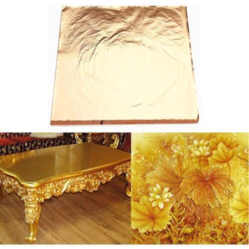 Gold 14*14cm Roman Column Leaf Foil Paper Design Universal Gilding Sheets Wall Decor