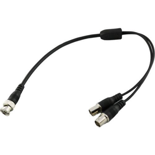 1x BNC Male Plug to Dual BNC Female Jack Connector Video Coax Y Splitter Male to Female Adapter Cable Cord 40cm