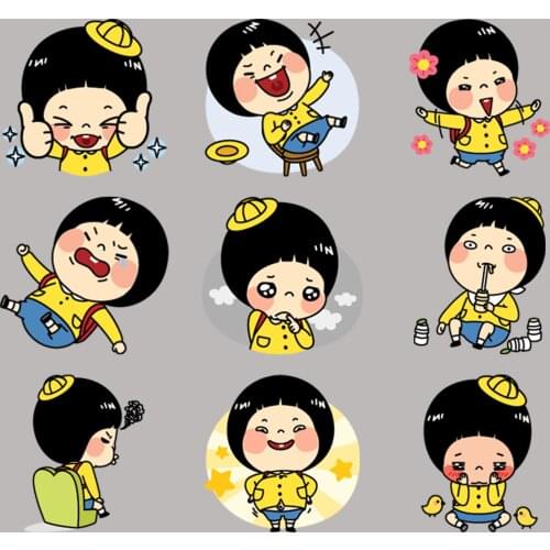 24 yellow little sister stickers/exquisite stickers/decorative stickers/DIY craft photo album