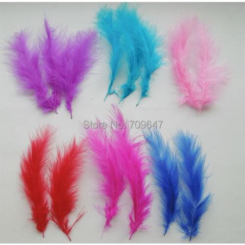 500Pcs/lot!10-15cm Multicolor Fluffy Marabou Feathers for Millinery Hat Trimming & Crafts,10Colours available,feathers for Craft