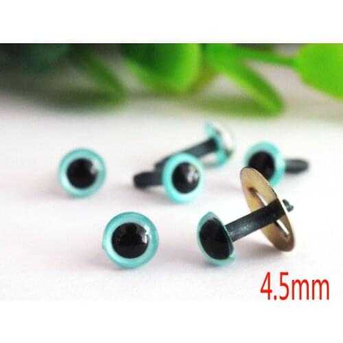 60pcs/lot 4.5mm pearl blue color Animal eyes--safety colorfull toy eyes