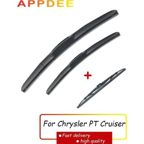 APPDEE Wiper Front + Rear Wiper Blades Set Kit For Chrysler PT Cruiser 2000-2010 Windshield Windscreen Rear Window 21"20"16"