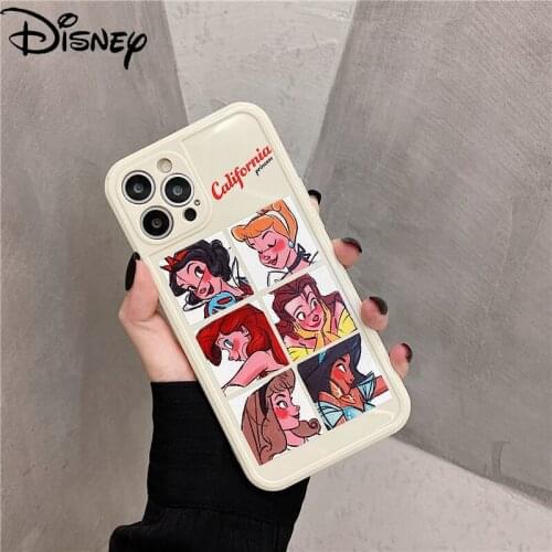 Disney Princess on The Run for IPhone 7/8P/X/XR/XS/XSMAX/11/12Pro/12mini Cartoon All-inclusive Lens Anti-drop Phone Case