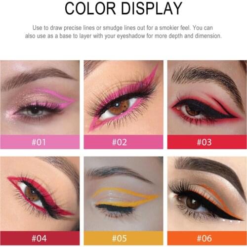 Colorful Cat Eye Eyeliner Pen Matte Makeup Neon Liquid Long-lasting Black Eye Liner Pencil Waterproof Creme Gel Liner