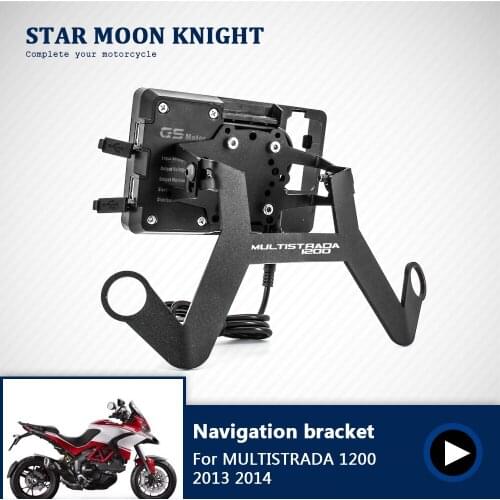 For DUCATI MULTISTRADA 1200 2013 2014 Stand Holder Phone Mobile Phone GPS Plate Bracket