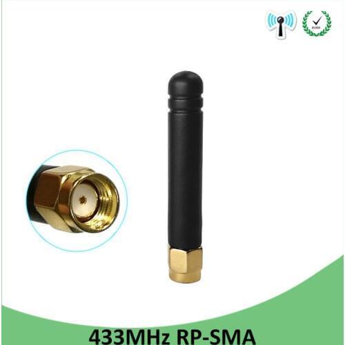 1pcs 433MHz Antenna 2.5dbi RP-SMA Connector Plug 433 mhz directional antena waterproof antenne for Lorawan watermeter Gasmeter