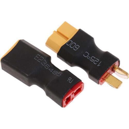 Hobbypower 2pcs XT60 Male Female Connector to Deans T Plug Convert Lipo Battery ESC Adapter