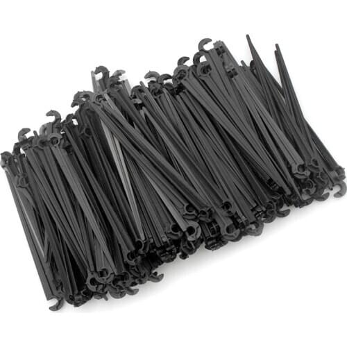 Irrigation Drip Support Stakes 1/4 inch Tubing Hose for Vegetable Gardens Flower Beds Herbs Gardens Black 200 Pack