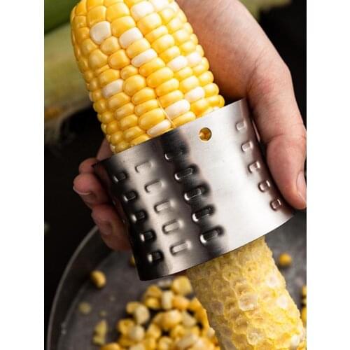 Stainless Steel Corn Stripper Kitchen Corn Planer Threshing Tool Corn Grater Revolving Corn Granulator For Household Kitchen