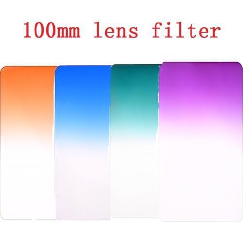 Camera Z Series Square Filter 100*145mm Graduated Purple Blue Orange Green Color filter 100mm Lens Filter for canon nikon sony