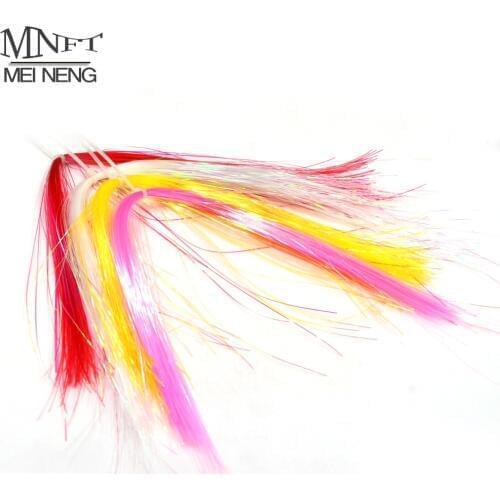 MNFT 40 Packs Flashabou Holographic Tinsel Fly Fishing Tying Glittering Mylar Crystal Jig Hook Lure Making Fly Tying Material