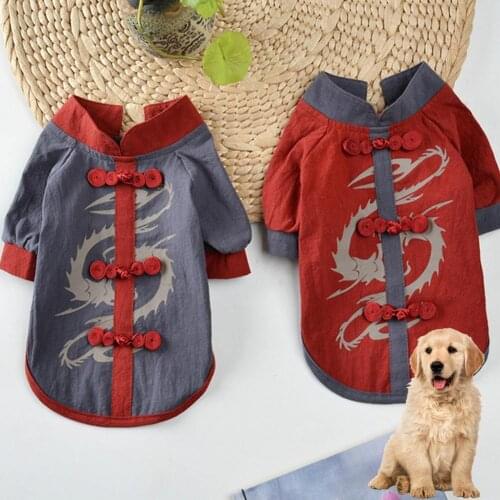 Fine Workmanship Fashionable Pet Kung Fu Suit Shirt Skin-friendly Pet Coat Chinese Style for Casual