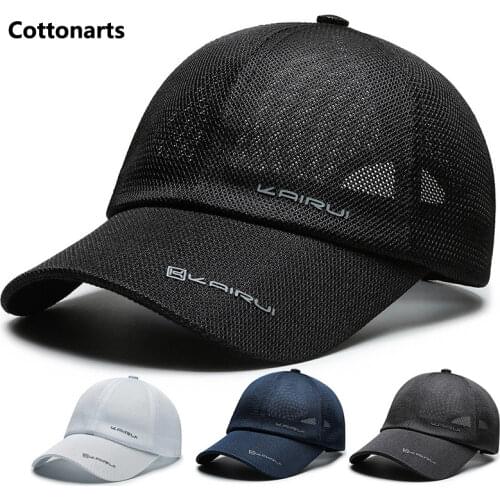 Mens Summer Mesh Baseball Cap Middle-aged and Elderly Outdoor Sports Sunscreen Hat Letter Breathable Travel Sun Hat Hiking Hat