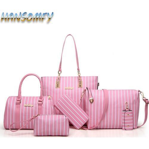 Luxury Handbags Women Bags Designer Leather Purses And Handbags Shoulder Bag Female Bags Set 6 pic Bolsa Feminina YA-12