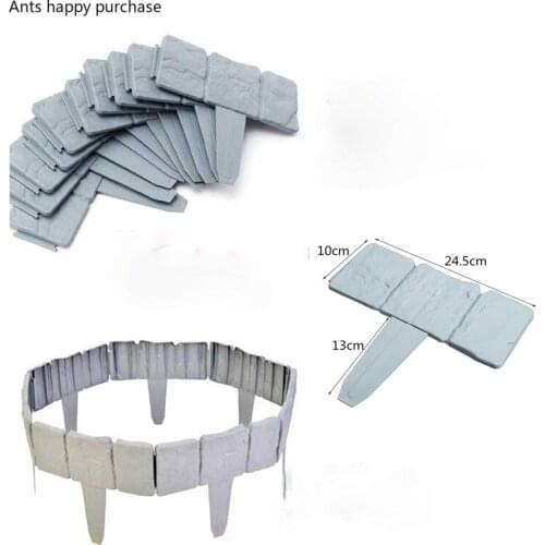 Garden Plastic Fence 10-piece Set Gardening Supplies Courtyard Fence Outdoor Isolation Earth-insertion Fences Garden Decoration