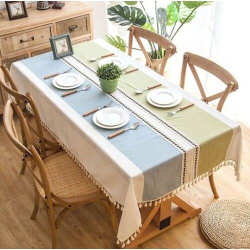 Modern Decorative Table Cloth Tassel Iace Rectangle Tablecloth Home Kitchen Table Cloths Party Banquet Dining Table Cover