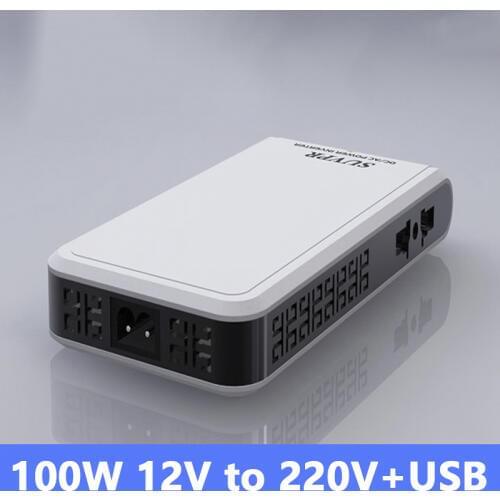 Ultrathin Car Inverter 12v To 220v 100W/200W Auto Voltage Converter Laptop Charger Power Adapter,dc-dc inverter with USB