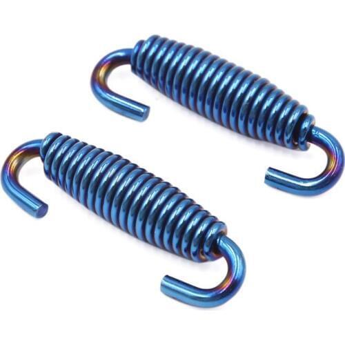 Uxcell a17030300ux1352 2Pcs Blue Exhaust Muffler Silencer Deadener Springs Strainer for Motorcycle, 2 Pack