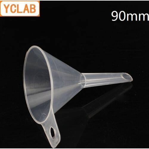 YCLAB 90mm Funnel PP Plastic Sharp Head Polypropylene Laboratory Chemistry Equipment