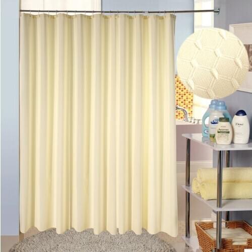 Bath-Curtains Beige Waterproof Rest Room Supplies Polyster Modern Shower Curtain Bathroom Decorative