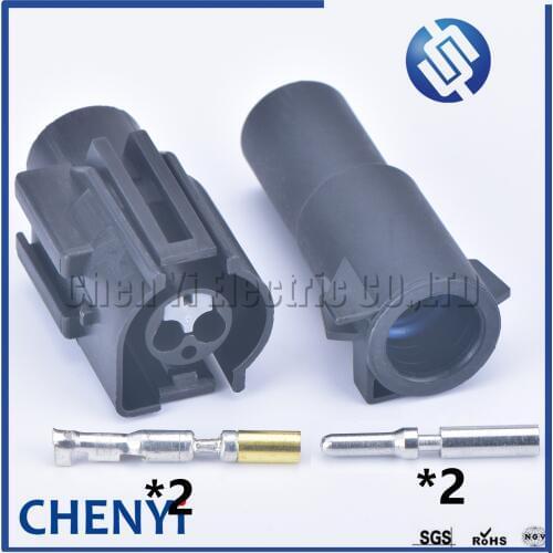 1 set 2 pin Round female male car waterproof auto connectors