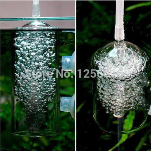 50pcs Aquarium Glass Air Diffuser, white Jade Air Stone, Suckers, fish tank, shrimp tank + Free shipping