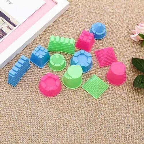 6Pcs New Kids Educational Toys Indoor Magic Play Sand Castle Models Building Dynamic Magic Sand Clay Model Building Child Toy