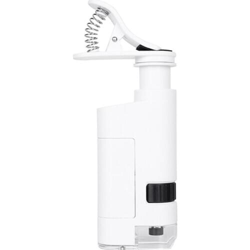 80-120X Microscope With Phone Clip LED Lamp Magnifier Loup Textile Microscopes